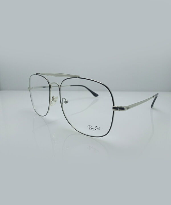 Gents' Geometric Double Bridge Metal Frame - Image 2