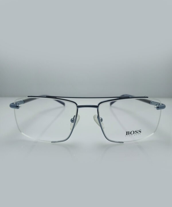 Gents' Square Metallic Half Rimless Frame