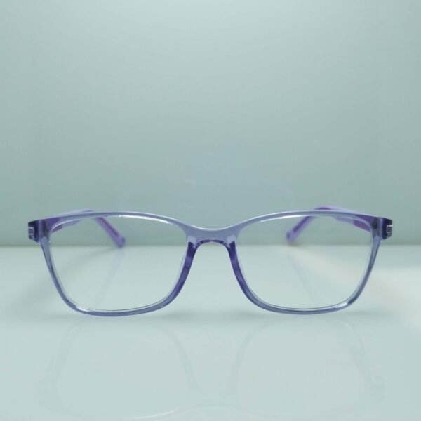 Chic Transparent Purple Semi Square Frame – Bold, Modern & Lightweight