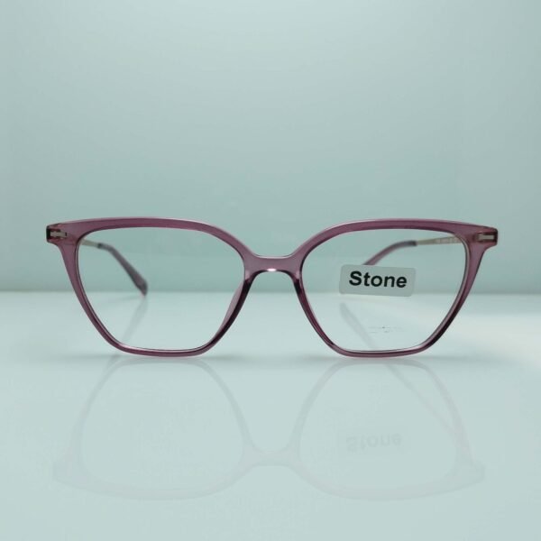 Transparent Purple Square Cateye Frame – Chic Fusion of Modern & Retro Flair