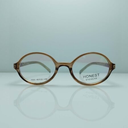 transparent brown round frame