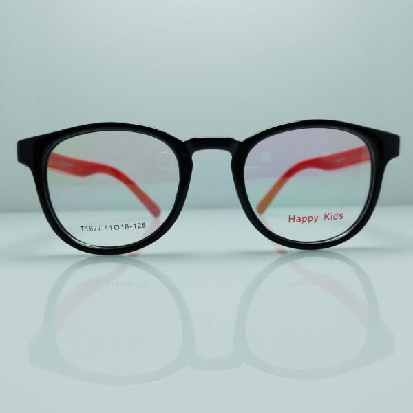 Premium Semi-Round Silicon Frame - Black & Red | Stylish & Comfortable