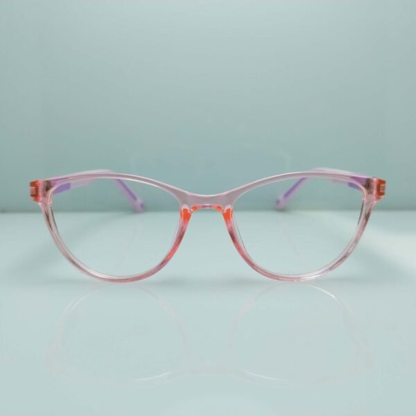 Trendy Transparent Pink & Purple Semi Square Frame – Fashion Meets Function